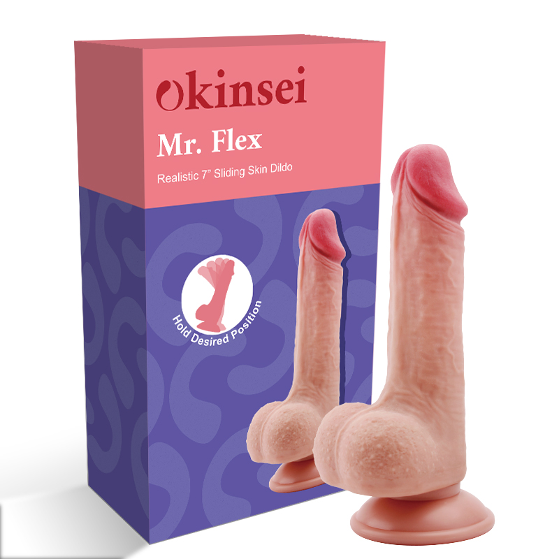 Okinsei｜MR. FLEX 包皮嚕嚕棒 超逼真假陽具17cm