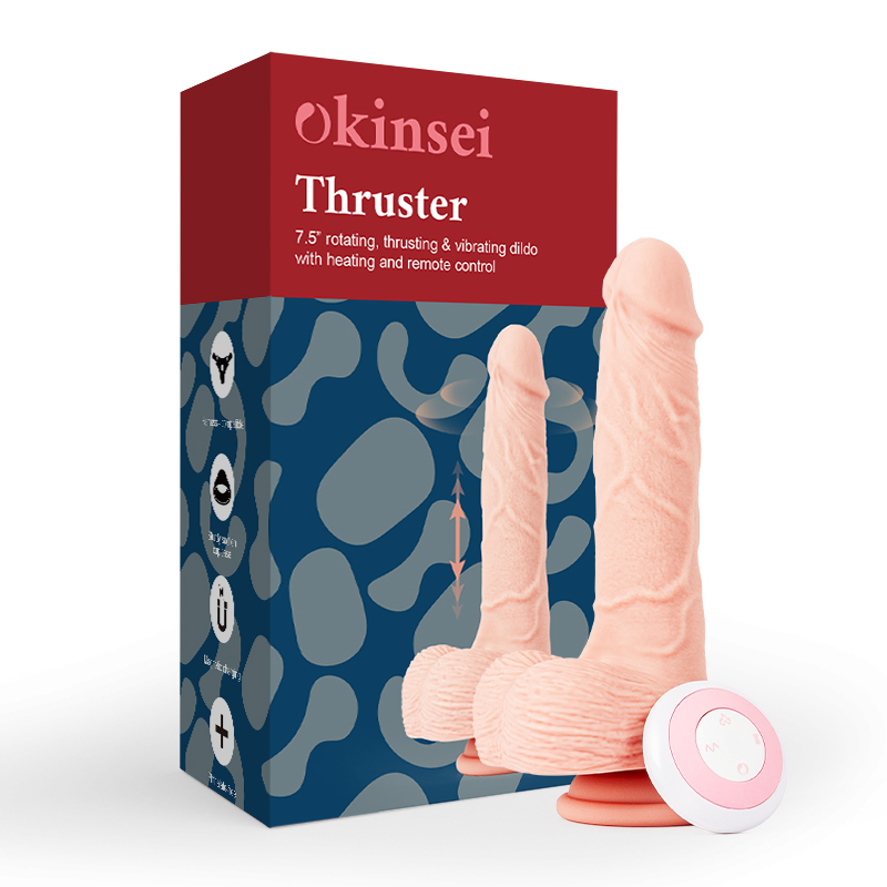 Okinsei｜THRUSTER 金剛鑽 遙控伸縮抽插 逼真陽具 19cm