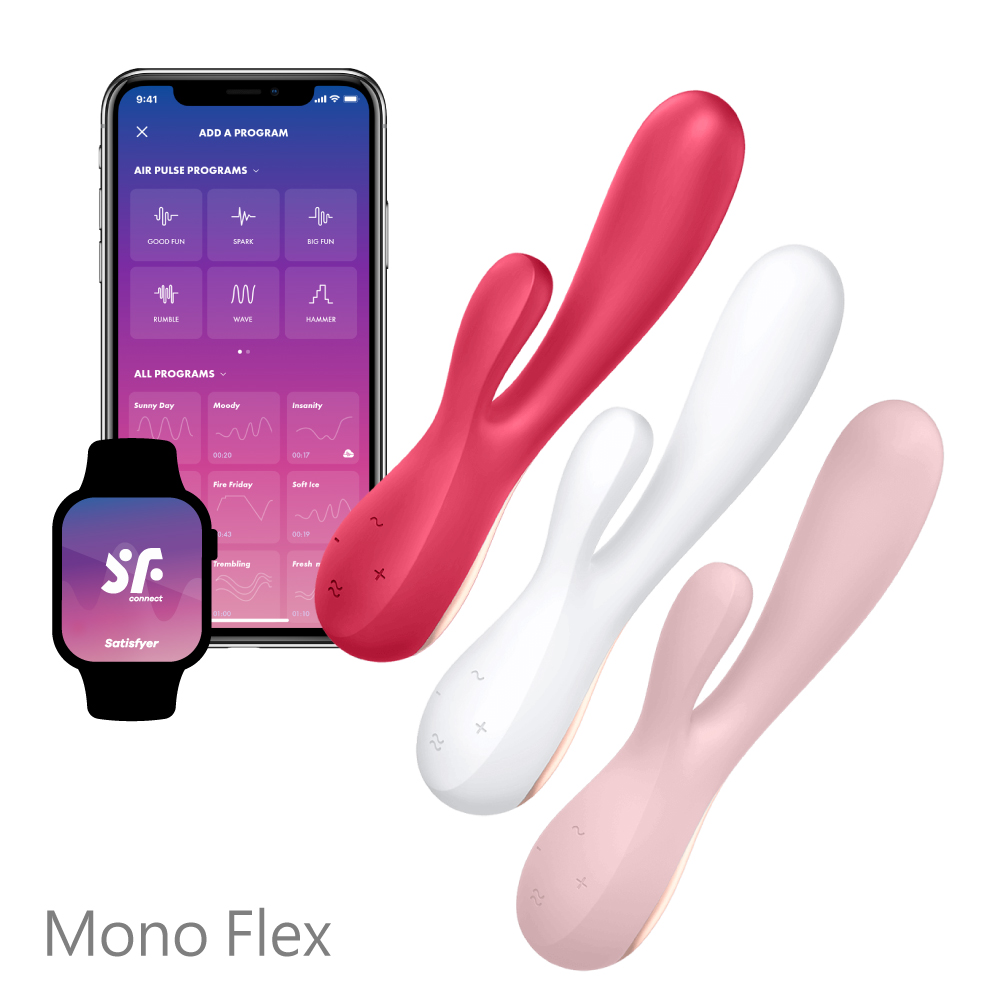 Satisfyer｜德國 Mono Flex 智能兔耳雙馬達 電動按摩棒 - 白