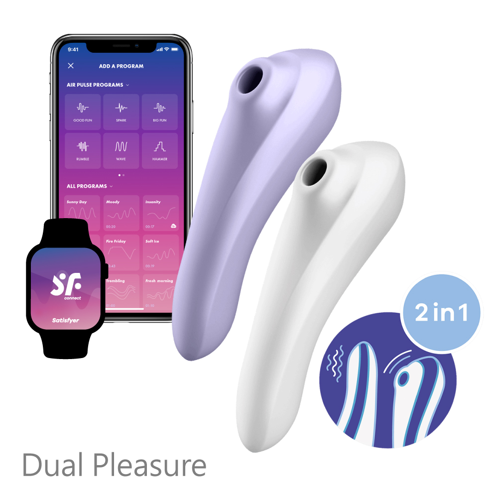 Satisfyer｜德國 Dual Pleasure 智能陰蒂吸吮 電動按摩棒 - 淡紫