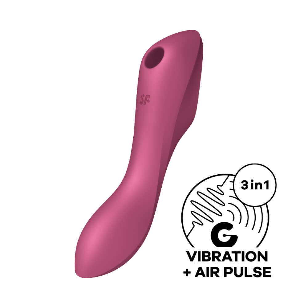 Satisfyer｜德國品牌 Curvy Trinity 3 陰蒂吸吮 震動按摩棒 (紅) - 139g