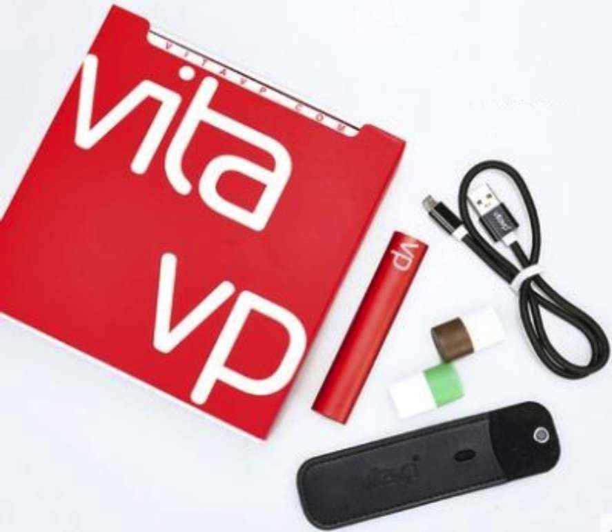 【vitavp唯它】有如真煙的口感  蒸氣式充電電子煙 - 烈焰紅套裝（送2顆菸彈+皮套）